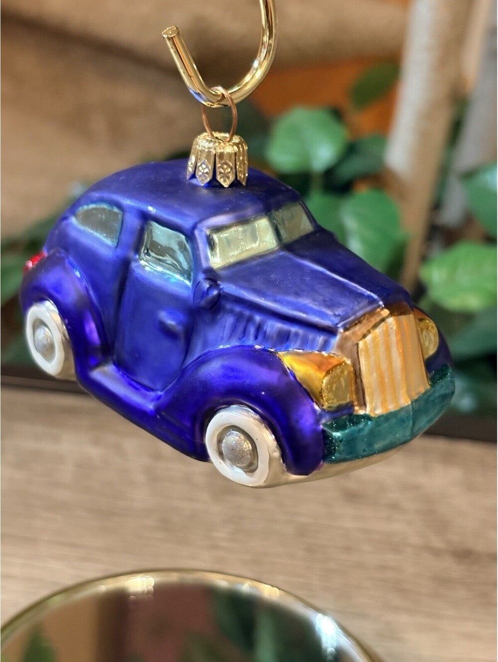Christopher Radko Holiday Tour Rolls Royce Car Christmas Ornament Blue